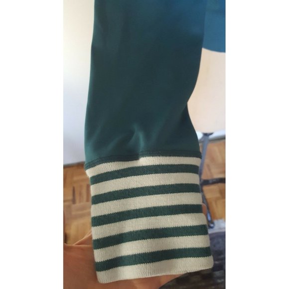 Rare Lululemon athletic yoga gym striped long collar retro jacket blue green 4 - Picture 6 of 13